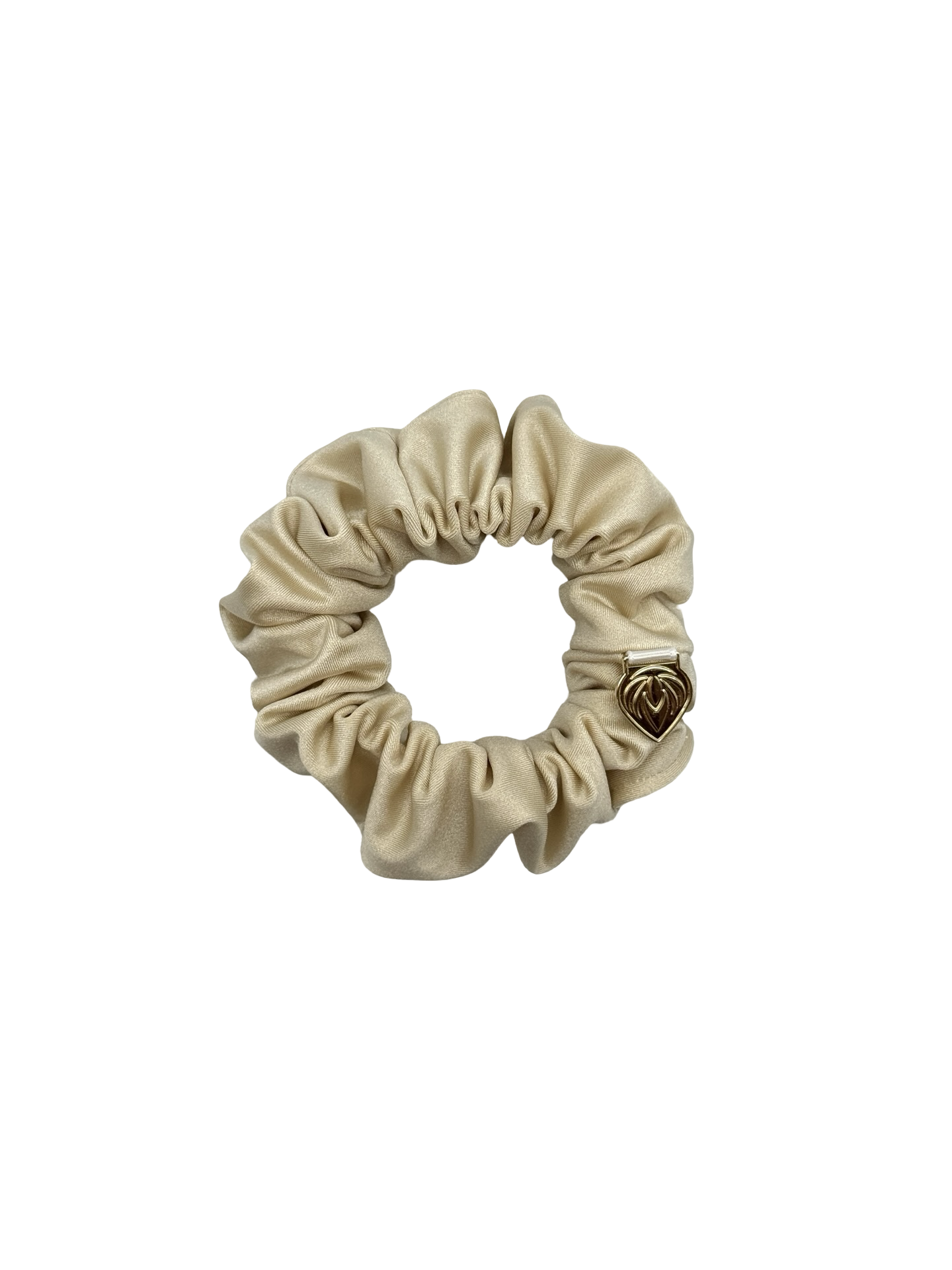 Premium Sporty Scrunchie - Power Sateen Cream