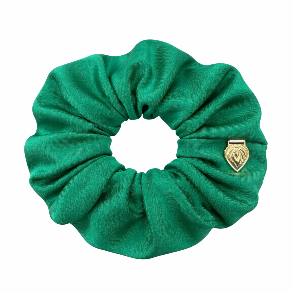 Premium Chic Scrunchie - Power Sateen Emerald Green