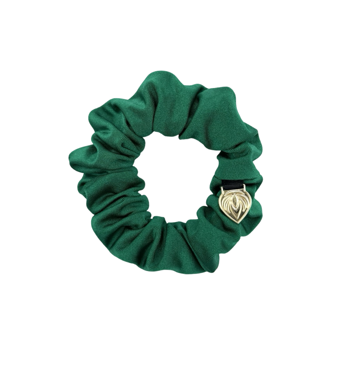 Premium Sporty Scrunchie - Power Sateen Emerald Green