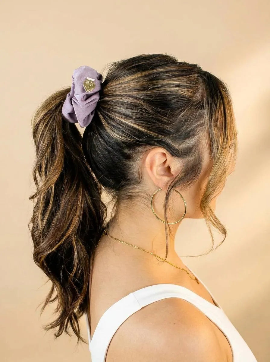 Premium Sporty Scrunchie - Power Sateen Lavender
