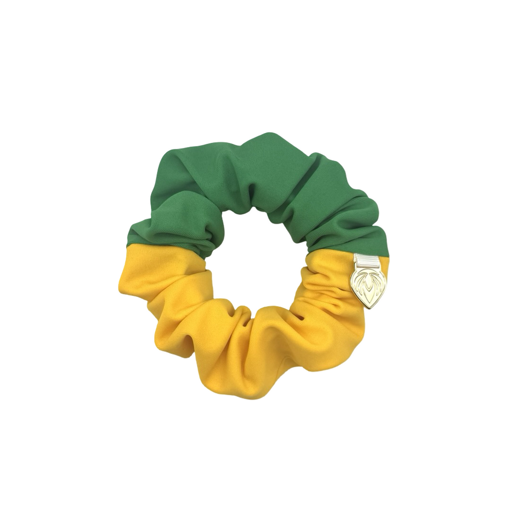 Premium Sporty Scrunchie - Green/Yellow