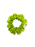 Premium Sporty Scrunchie - Power Sateen Lime Green