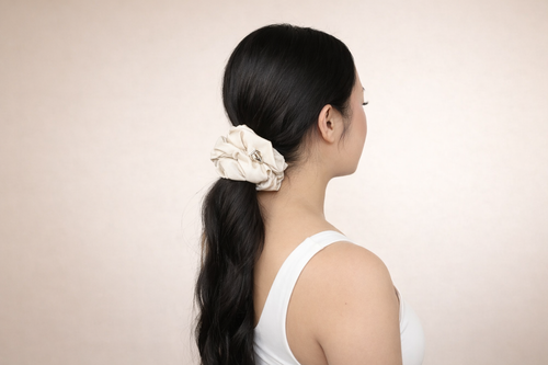 Premium Chic Scrunchie - Power Sateen Cream