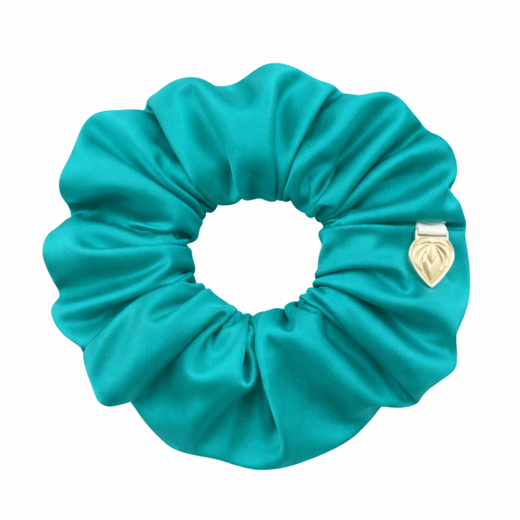 Premium Chic Scrunchie - Power Sateen Teal