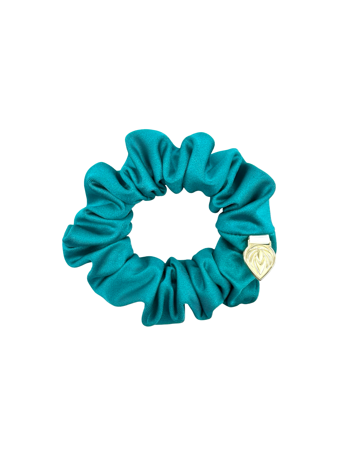 Premium Sporty Scrunchie - Power Sateen Teal